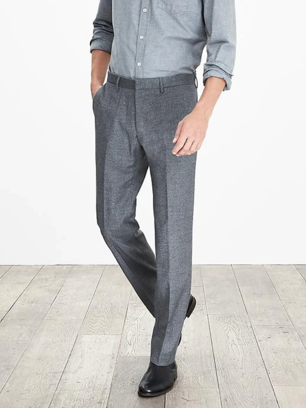 Banana Republic Modern Slim Fit Grey Dress Wool Pants Size 32
